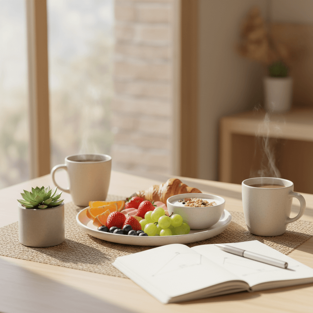 دعوة للحجز على طاولة مقهى دافئة